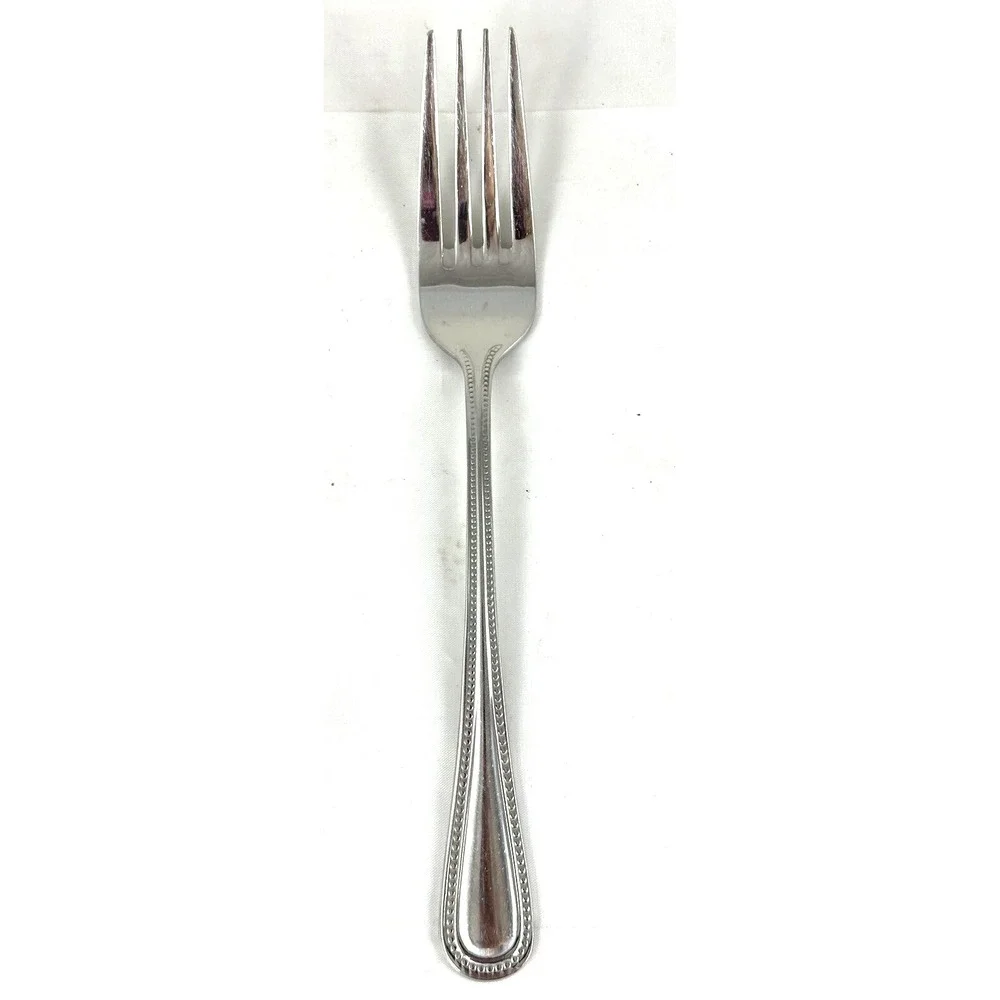 CU18 Cuisinart 18/10 Stainless Dinner Fork  Beaded Single Piece